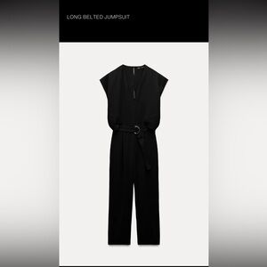 Zara Black Belted Jumpsuit
